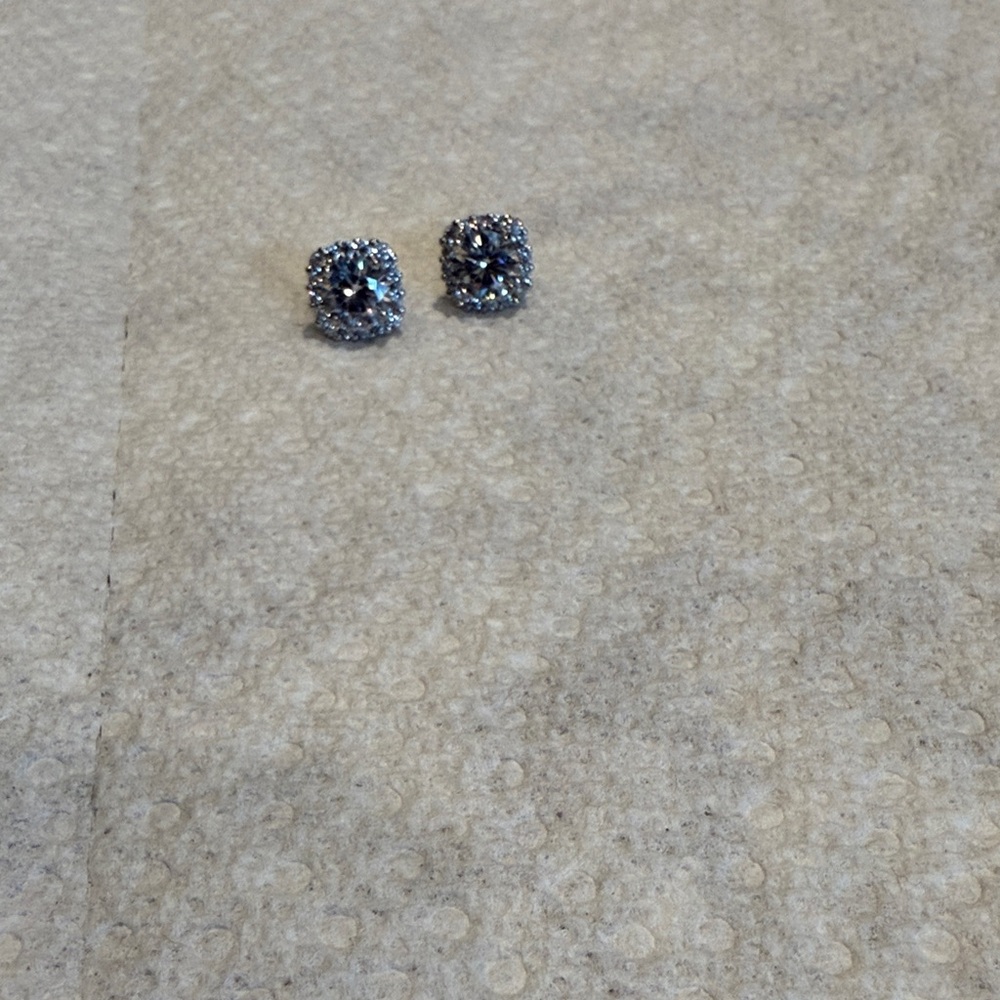 Sparkling Blue Stud Earrings